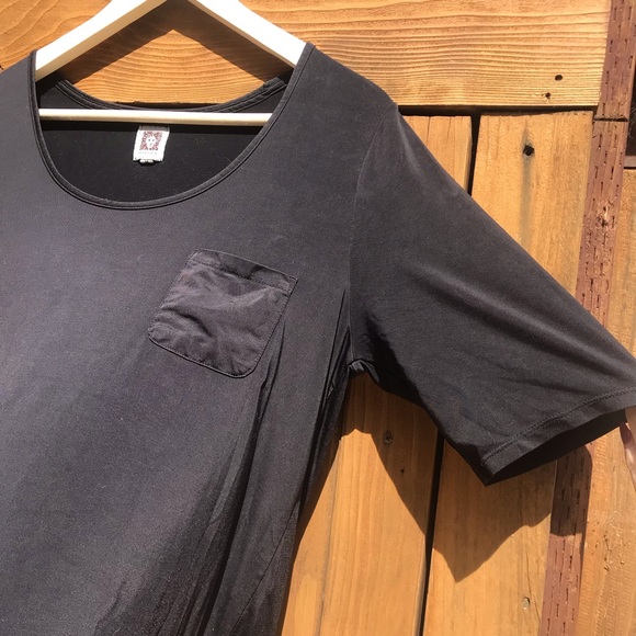 Black Flowy Scoop Neck Tee Anne Klein - Picture 4 of 6